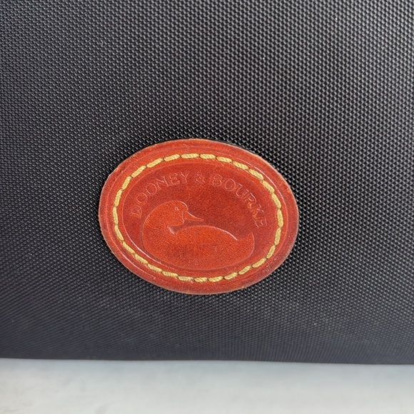 Dooney & Bourke black Nylon Crossbody Pouchette adjustable strap zip closure - Picture 6 of 16